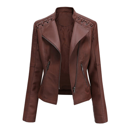Chaqueta para mujer de moda con cremallera frontal