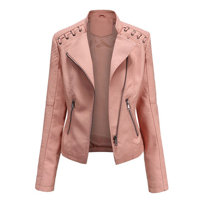 Chaqueta para mujer de moda con cremallera frontal