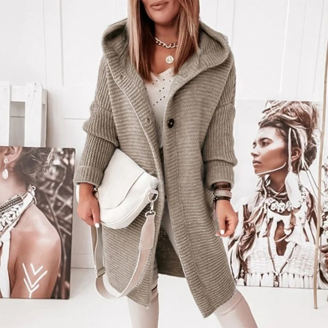 Women’s Hooded Long Sleeve Winter Cardigan