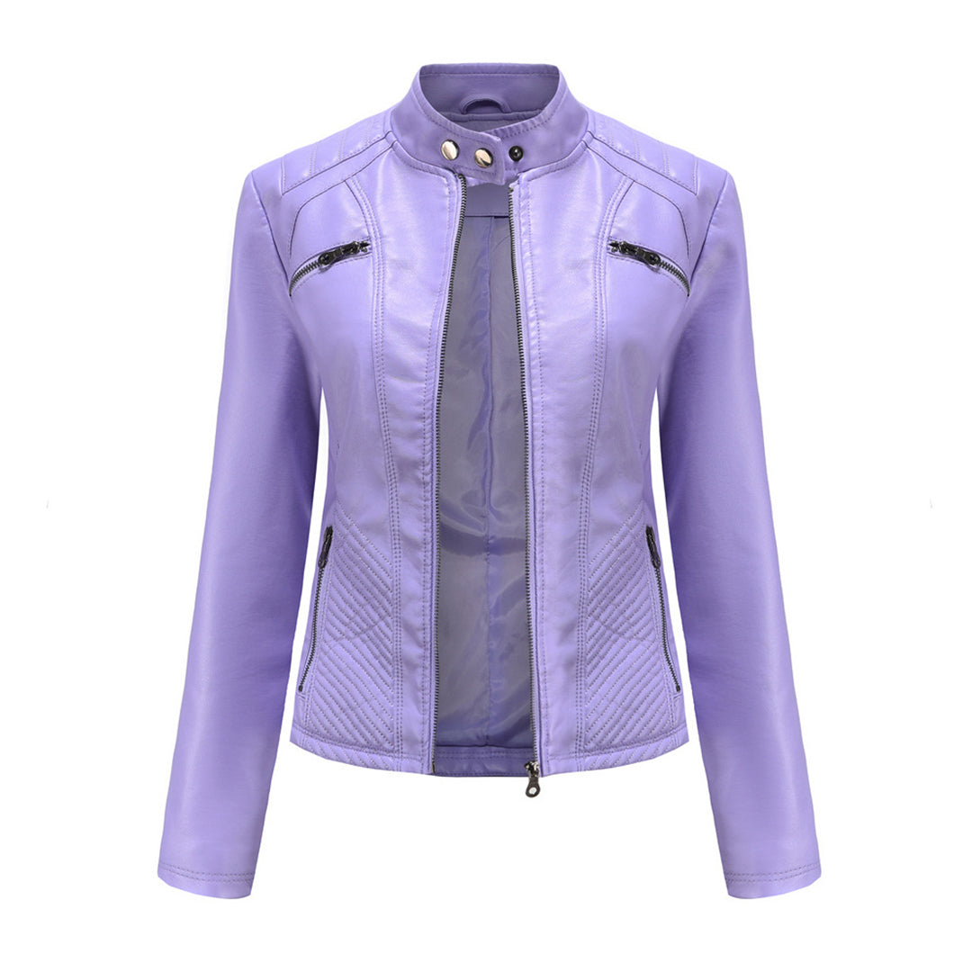 Women’s Classic Zip-up Biker Jacket