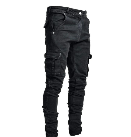Men Slim Fit Multi Pocket Cargo Pants