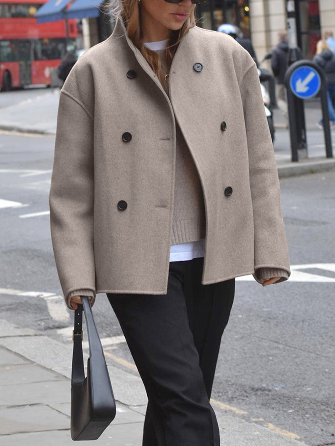 Classic Chic Double-Breasted Coat for Women