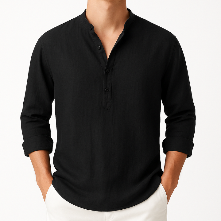 Camisa de manga larga de corte holgado