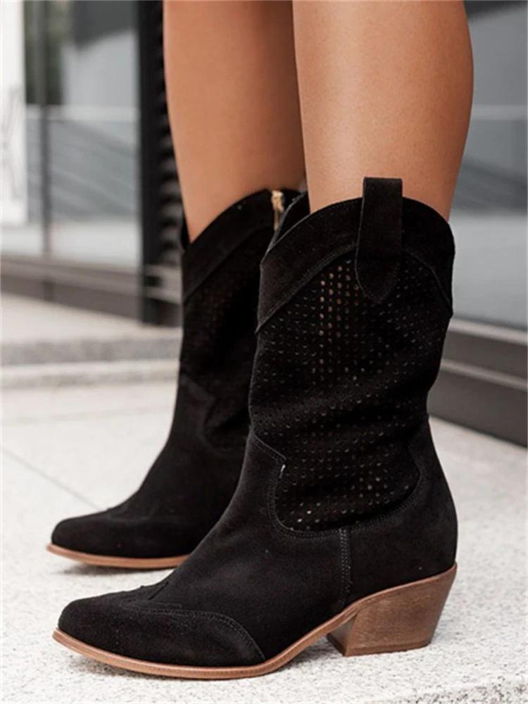 Women’s Winter Perforated Western Boots
