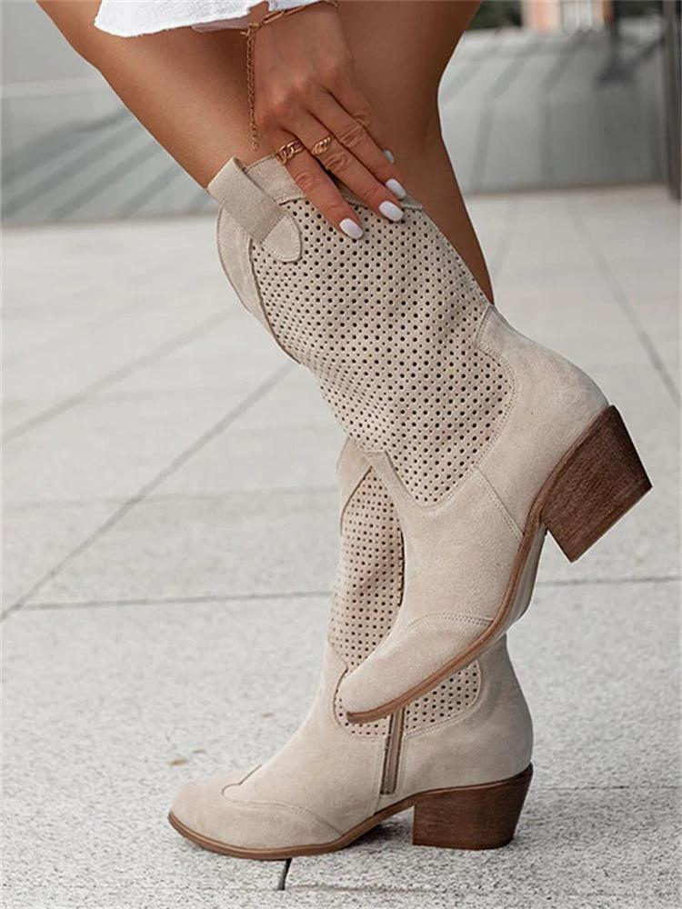 Women’s Winter Perforated Western Boots