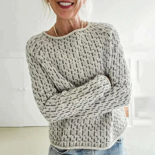 Women’s Casual Knit Sweater with Boat Neck
