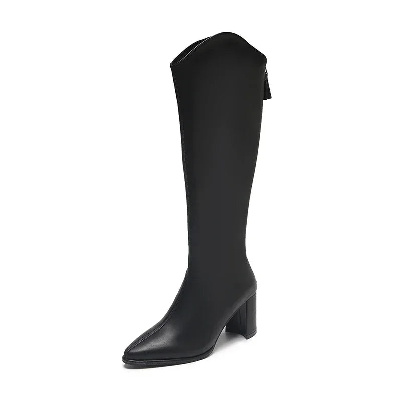 Botas de tacón alto hasta la rodilla para mujer