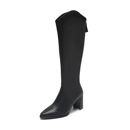 Botas de tacón alto hasta la rodilla para mujer