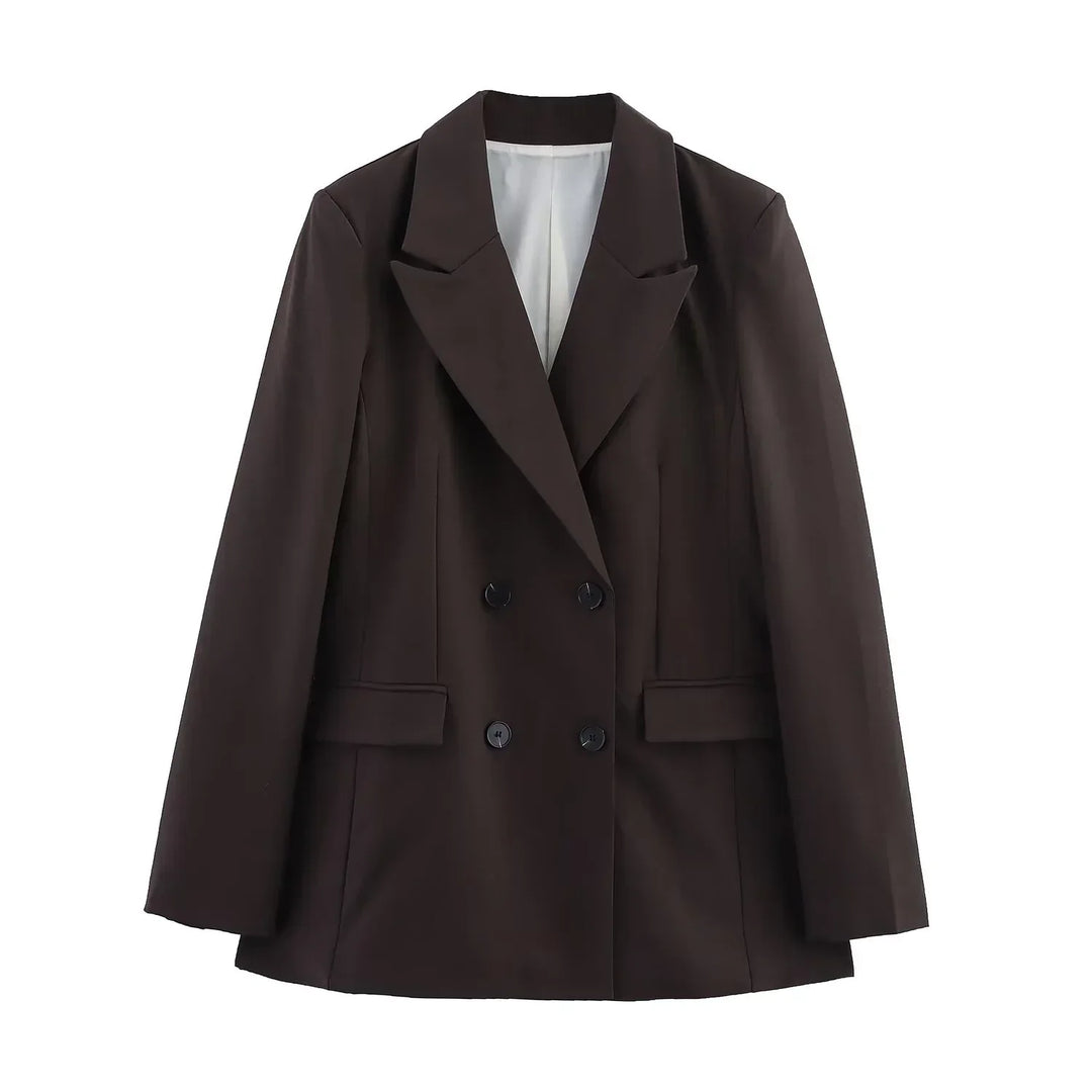 Chic Formal Suit Set with Tailored Long Blazer for Women