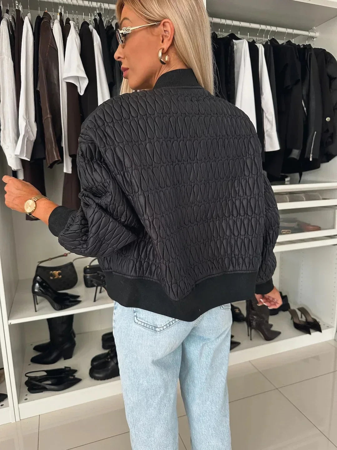 Women’s Fashion Zip Front Quilted Jacket