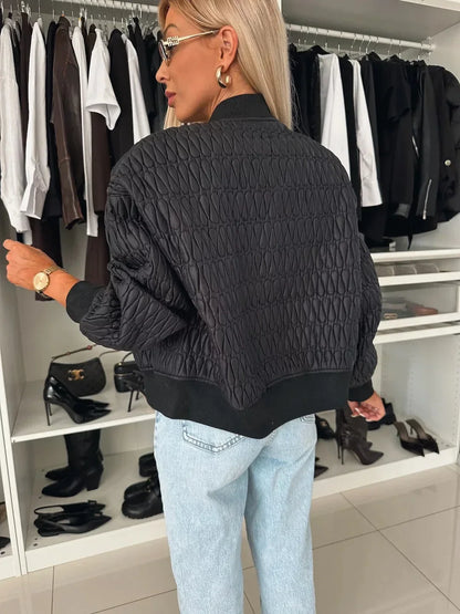Women’s Fashion Zip Front Quilted Jacket