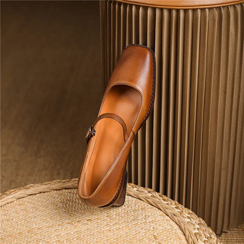 Women’s Spring Strap Block Heel Shoes