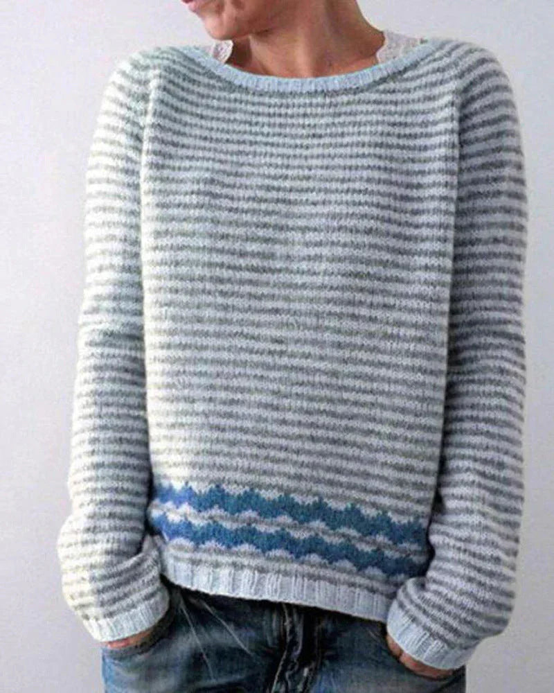 Women Winter Pattern Knit Sweater