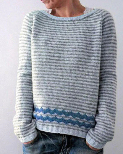 Women Winter Pattern Knit Sweater