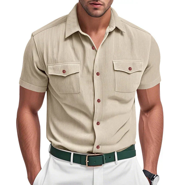 Camisa abotonada texturizada