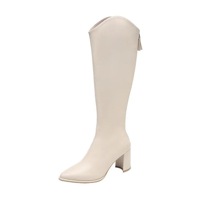 Botas de tacón alto hasta la rodilla para mujer
