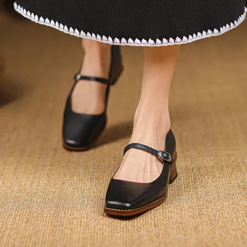 Women’s Spring Strap Block Heel Shoes