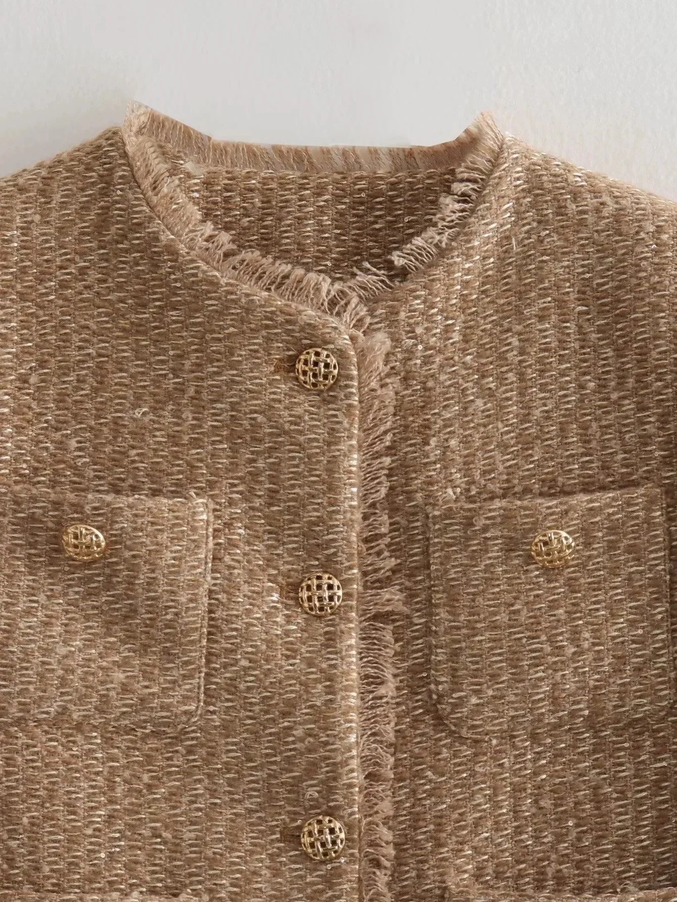 Women's Tweed Button-Down Jacket