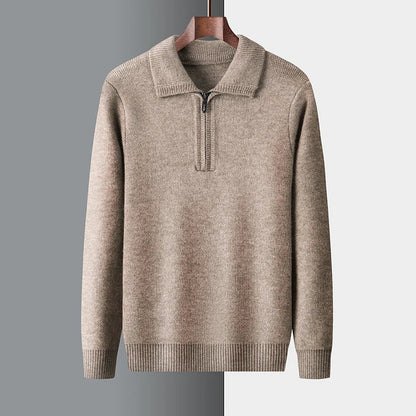 Men’s Winter Half-Zip Knit Sweater
