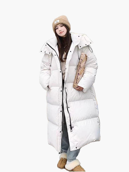 Women’s Long Hooded Quilted Puffer Coat