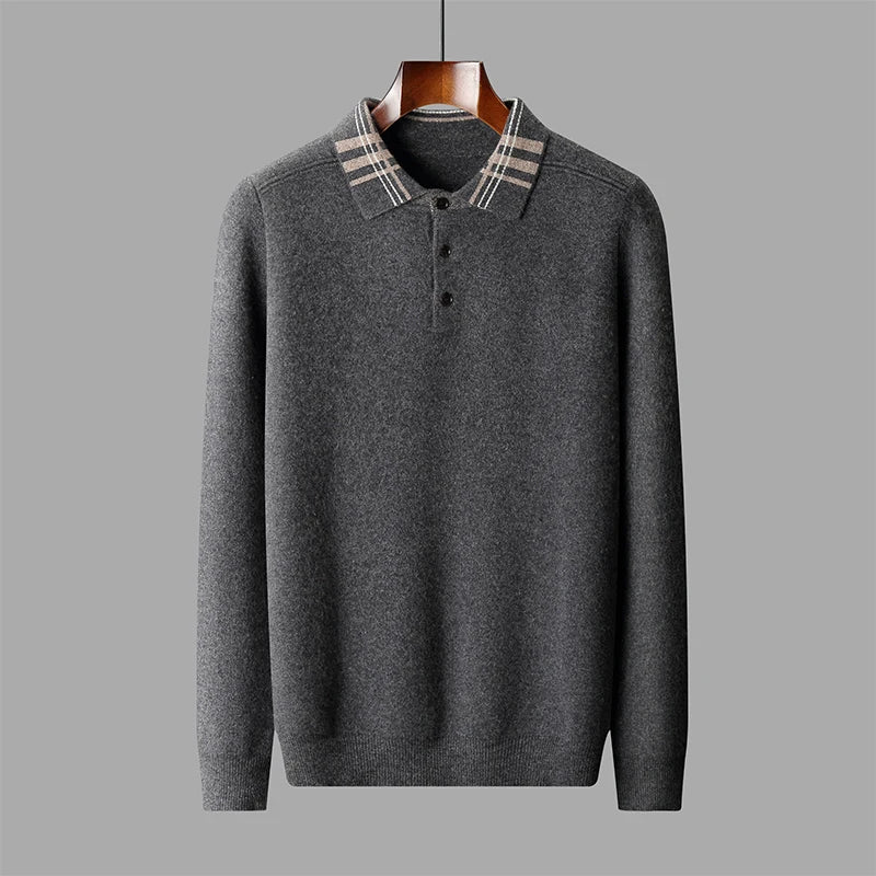 Men’s Winter Classic Knit Polo Sweater