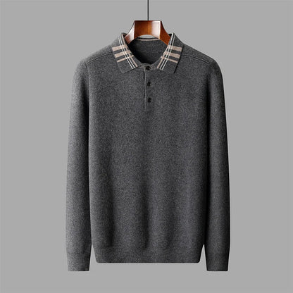 Men’s Winter Classic Knit Polo Sweater