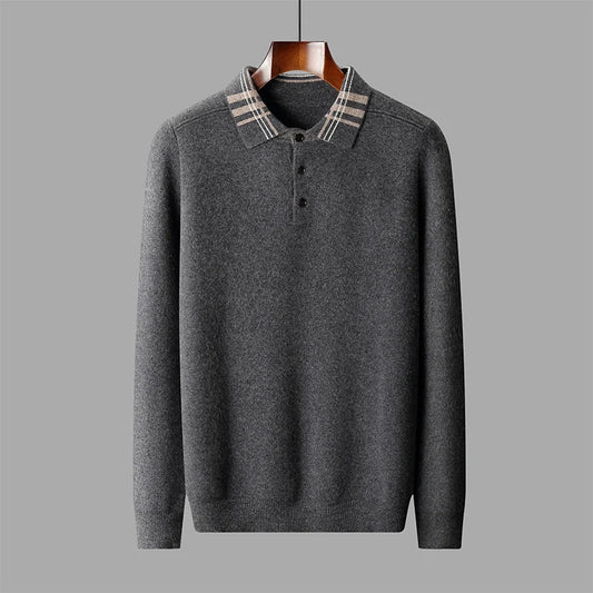 Men’s Winter Classic Knit Polo Sweater