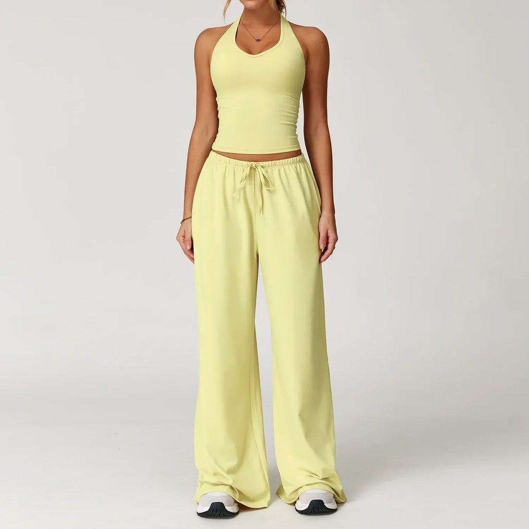 Pantalones de pernera ancha, holgados, informales de invierno para mujer