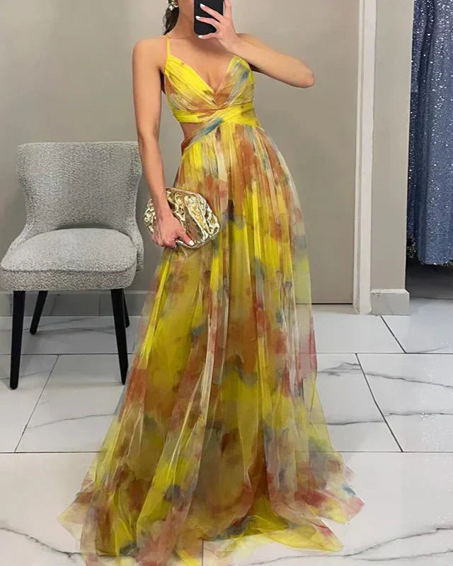 Women’s Elegant Floral Maxi Dress