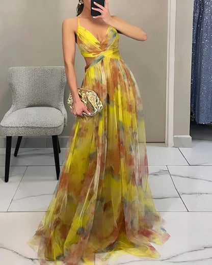 Women’s Elegant Floral Maxi Dress