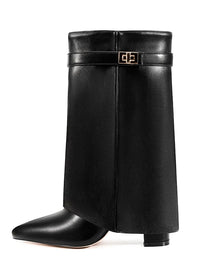 Pantalón corto de PU negro