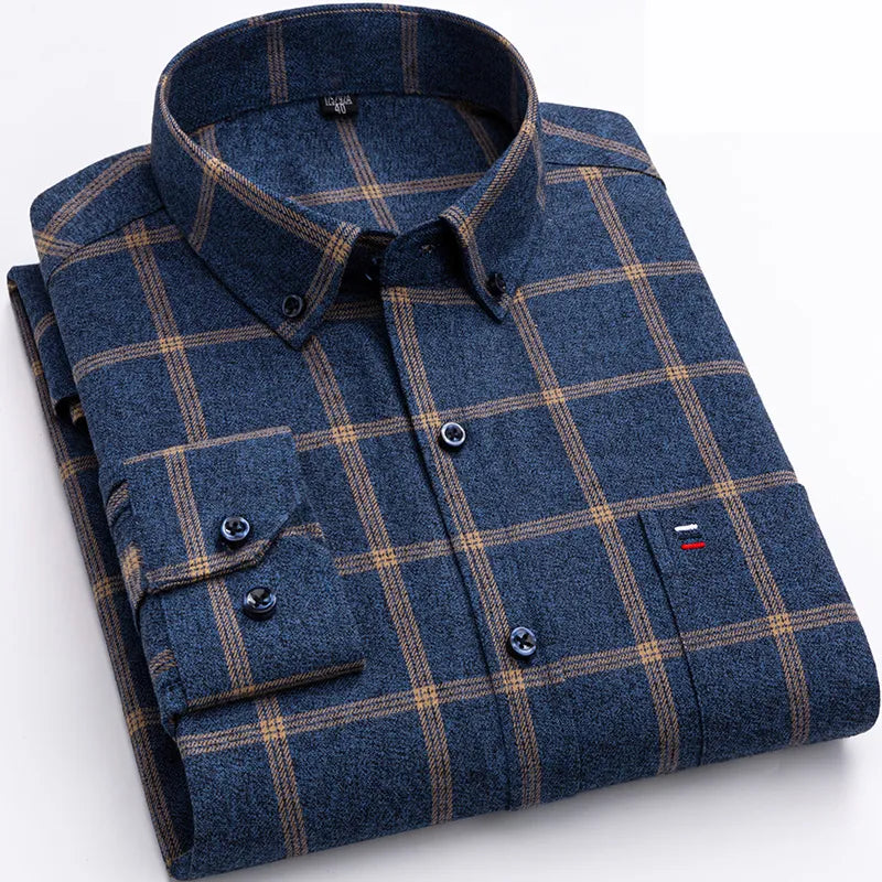 Men's Checkered Button-Down Shirt