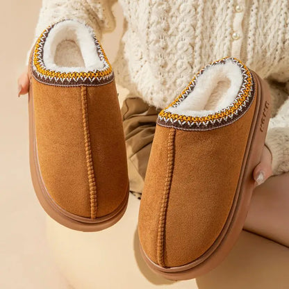 Women’s Plush Fur Slip-On Slippers