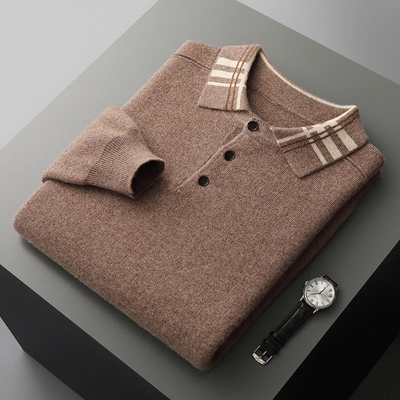 Men’s Winter Classic Knit Polo Sweater