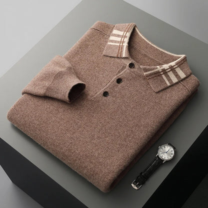 Men’s Winter Classic Knit Polo Sweater