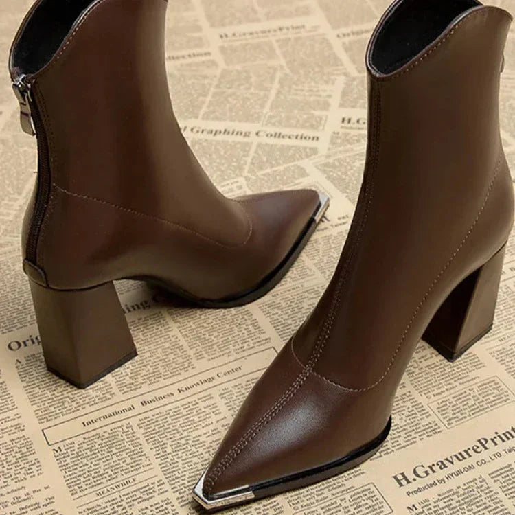 Women’s Spring Pointed Heel Ankle Boots