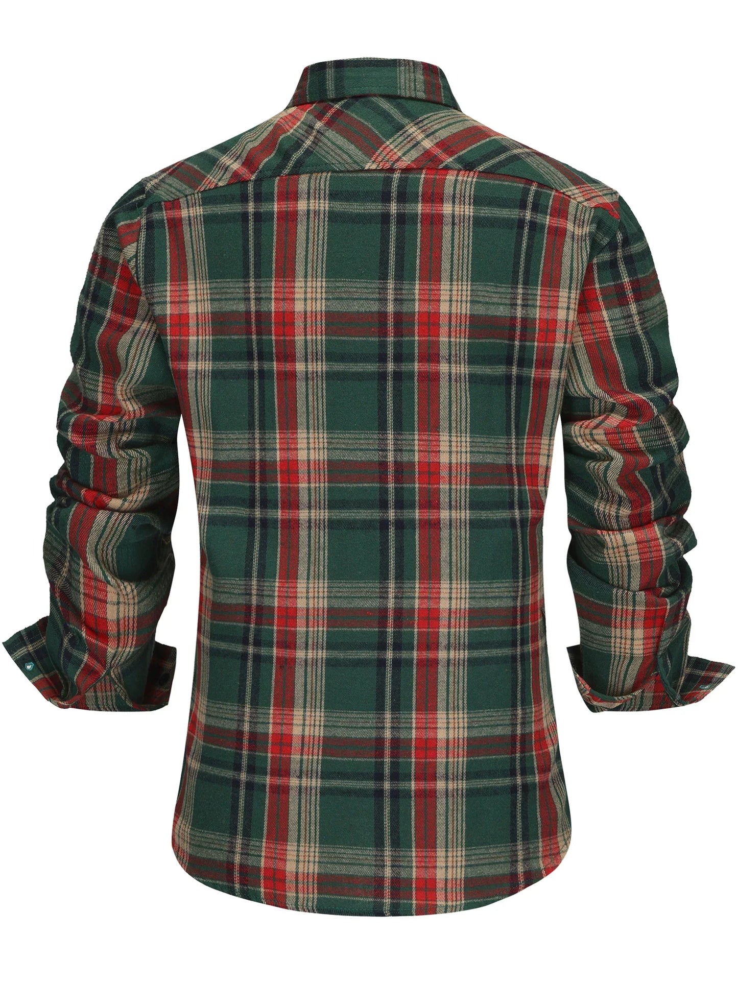 Men's Winter Plaid Button-Up Shirt