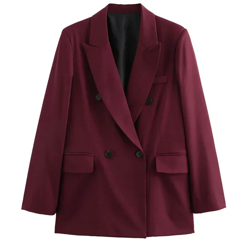 Women's Double-Breasted Blazer Suit