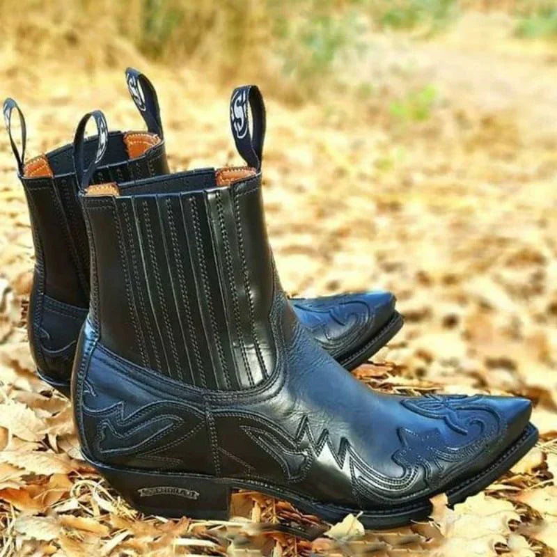Traditional Western Cowboy Style Boots For Men