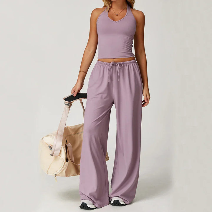 Pantalones de pernera ancha, holgados, informales de invierno para mujer