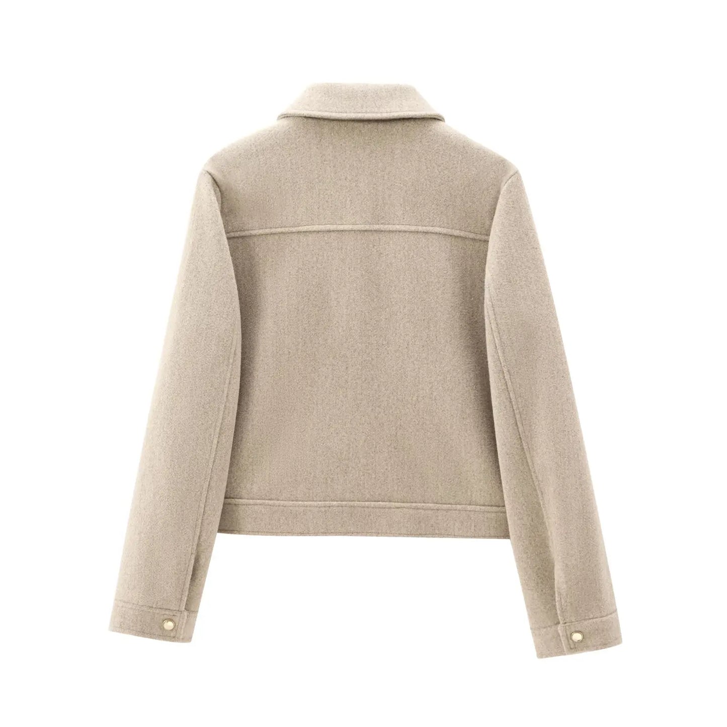 Women’s Zippered Wool Bomber Jacket