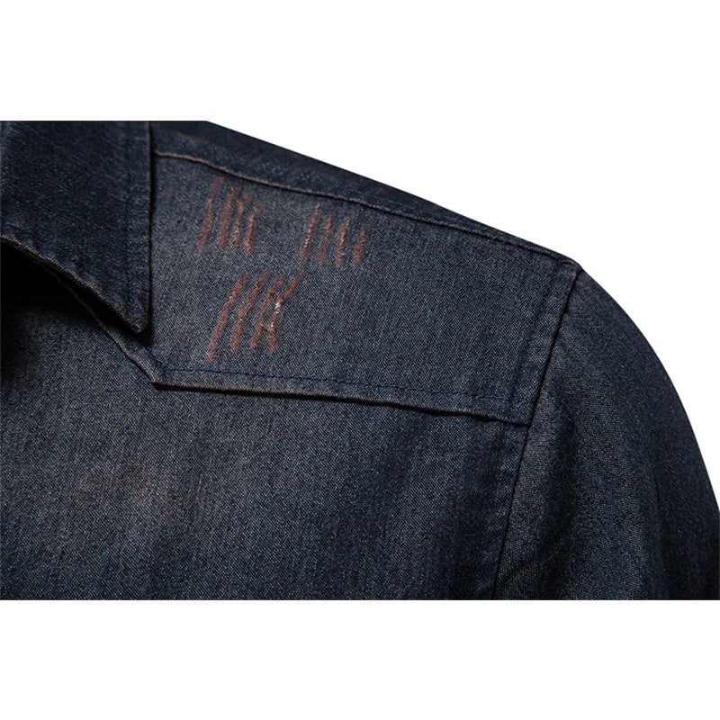 Men’s Denim Button-Up Shirt