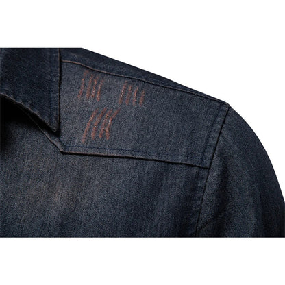 Men’s Denim Button-Up Shirt