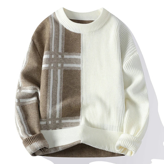 Men’s Winter Colorblock Crew Sweater