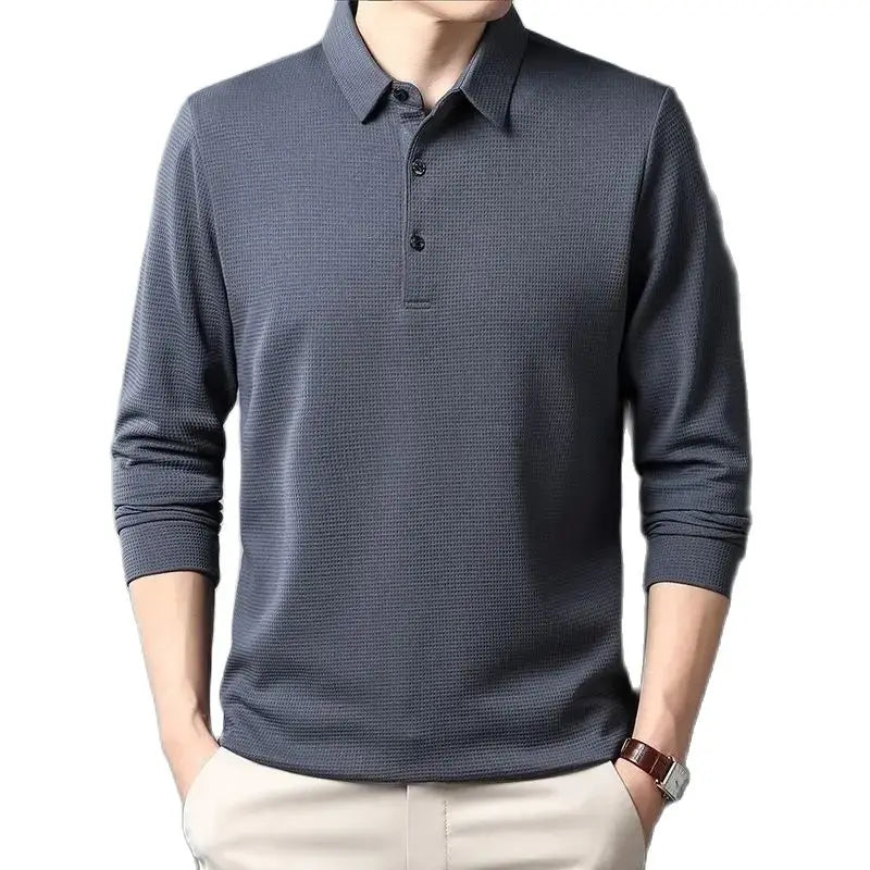 Casual Waffle Polo Shirt