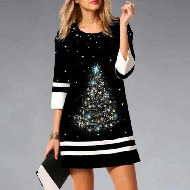 Women Winter Long Sleeve Mini Dress
