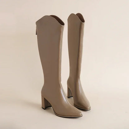 Botas de tacón alto hasta la rodilla para mujer