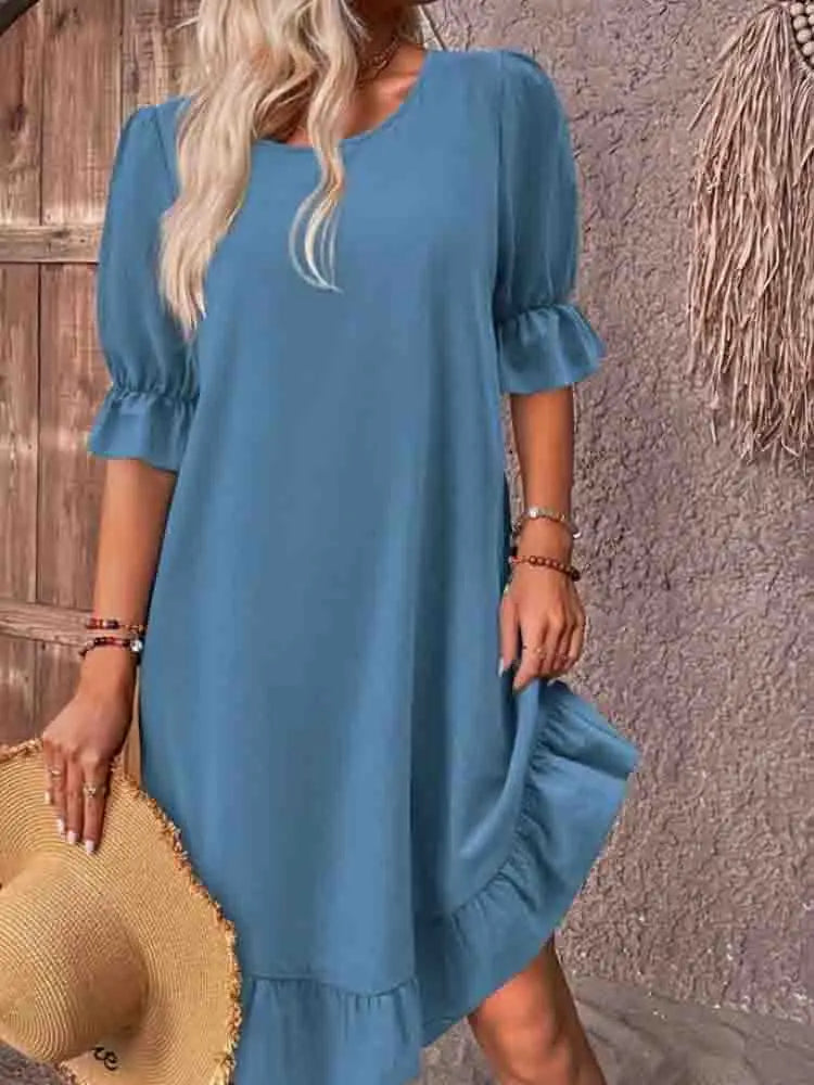 Sally | Summer dress with ruffles