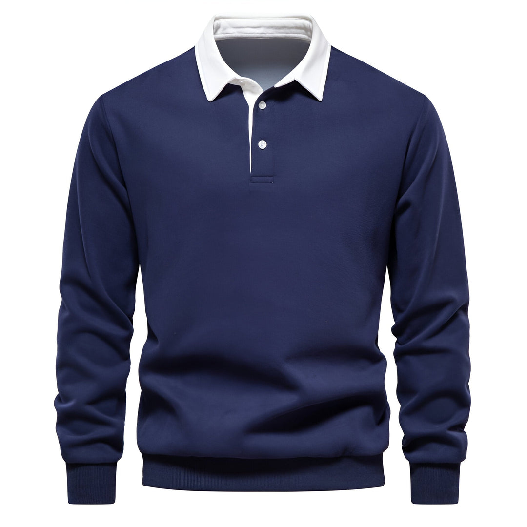 Suéter elegante con cuello de polo
