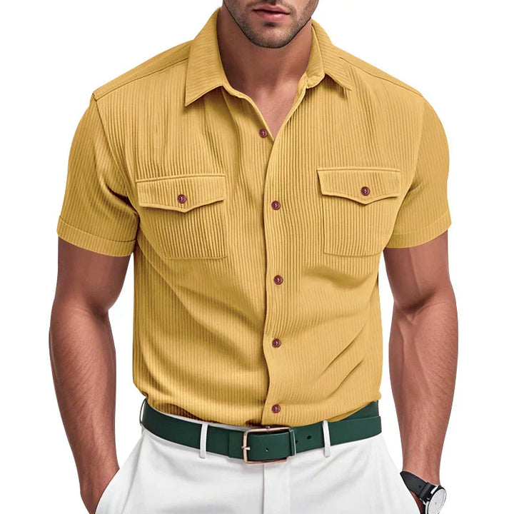 Camisa abotonada texturizada